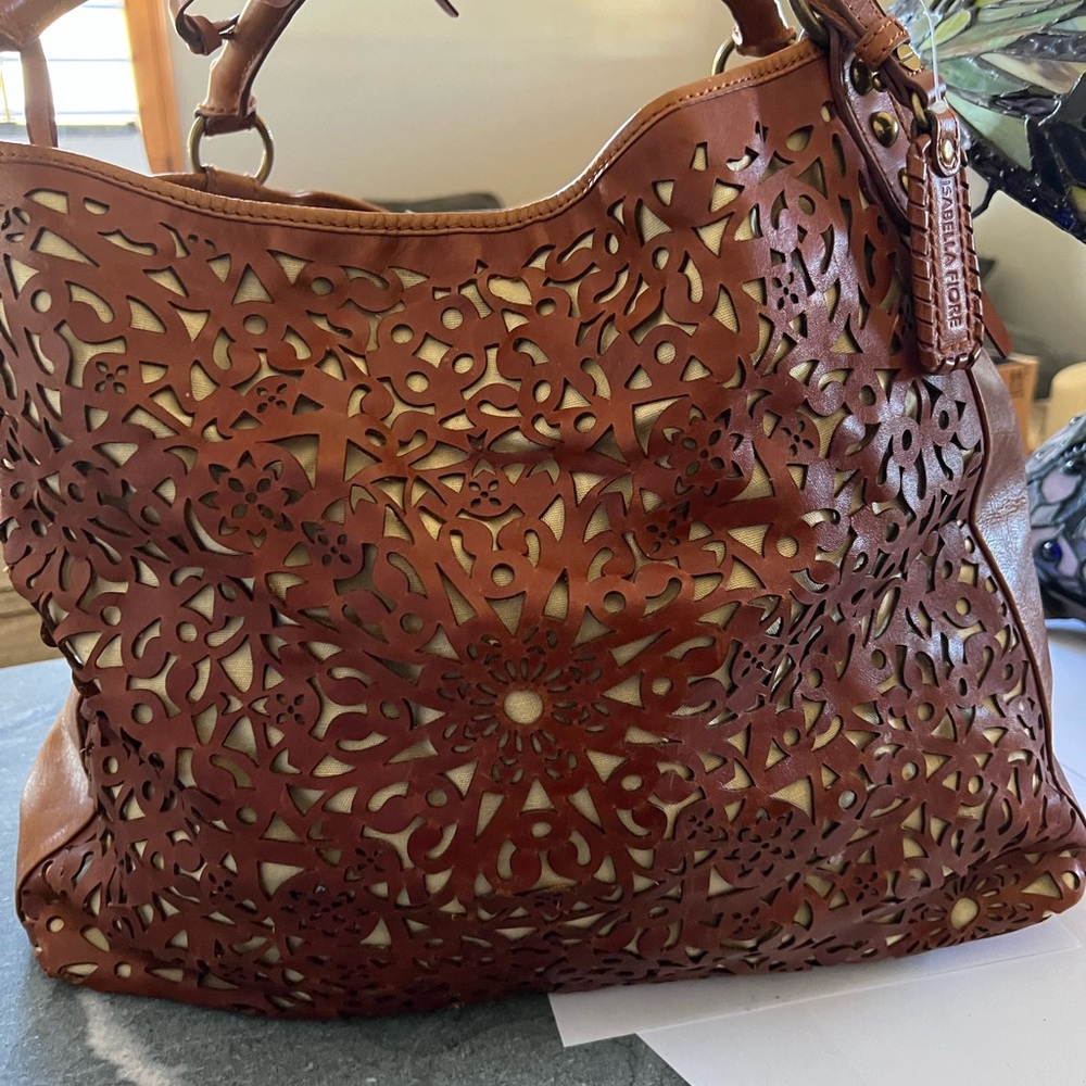 Isabella Fiore Italian Leather Carry All Tote